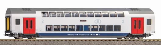 PIKO 58812 - H0 - Doppelstockwagen 2. Kl., SNCB, Ep. VI